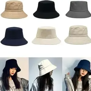 SOMBRERO TIPO BUCKET DE TELA COLORES SURTIDOS UNISEX