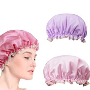 GORRO DE DUCHA TELA DE SEDA DOBLE FUNDA COLORES SURTIDOS