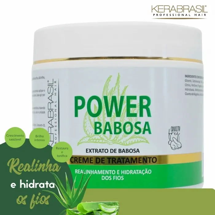 MASCARA DE TRATAMIENTO CAPILAR DE BABOSA 500G - KERABRASIL