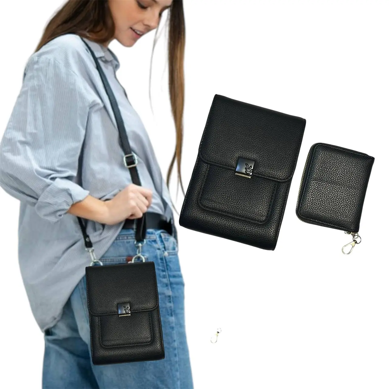 CARTERA BANDOLERA + BILLETERA C24-015