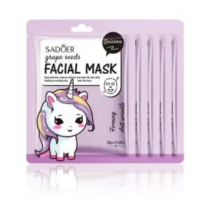 MASCARILLA FACIAL SEMILLAS DE UVA / UNICORNIO 25G – SADOER SD38357