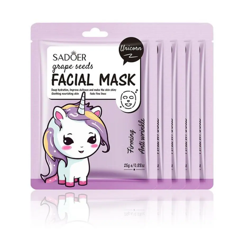 MASCARILLA FACIAL SEMILLAS DE UVA / UNICORNIO 25G - SADOER SD38357