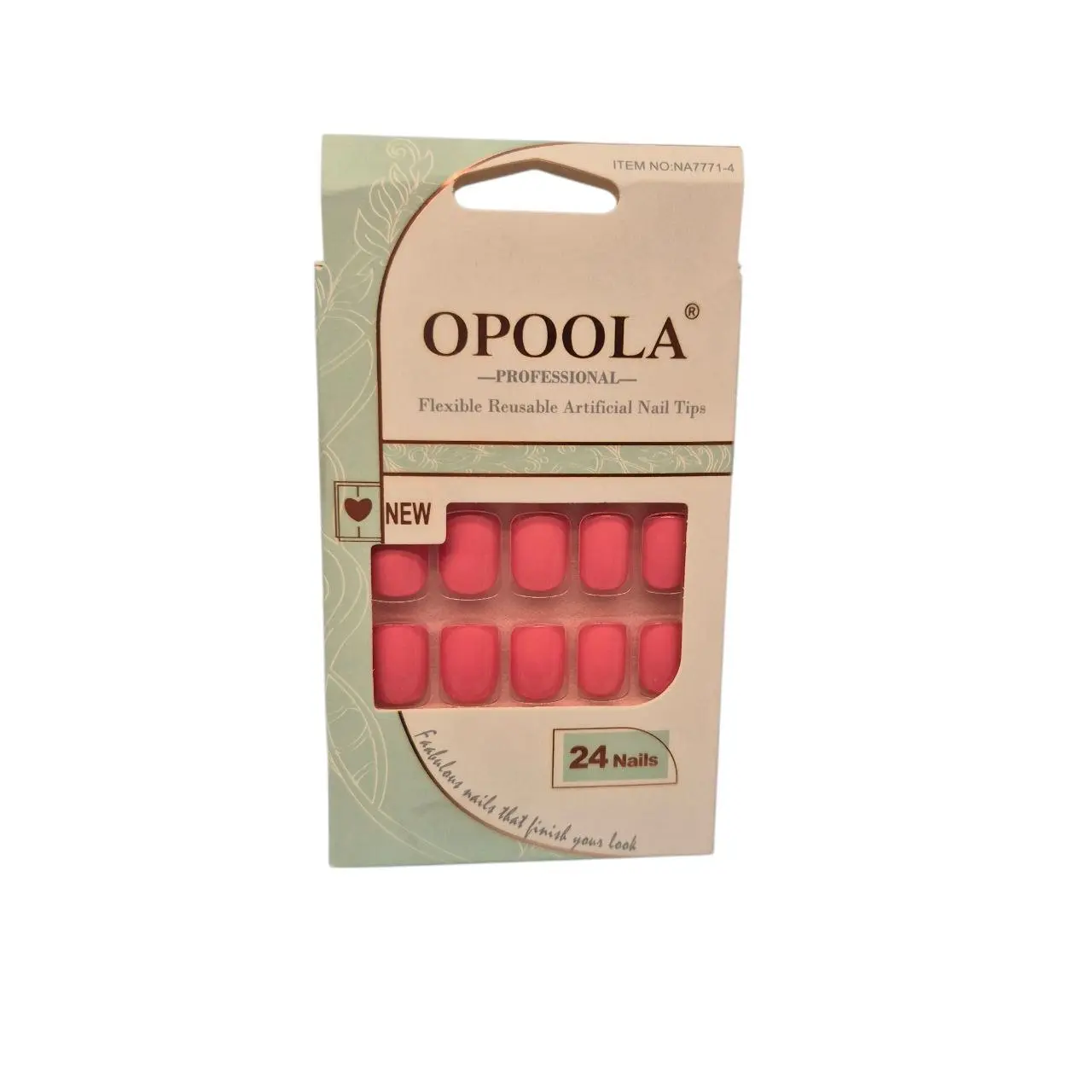 UÑAS POSTIZA DE 24 PCS CON COLOR 7771