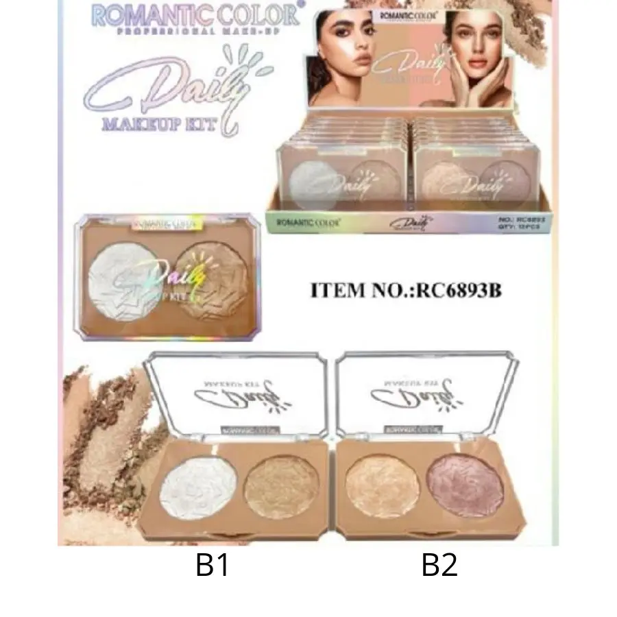 PALETA DE 2 COLORES DE ILUMINADOR RC6893 - ROMANTIC COLOR