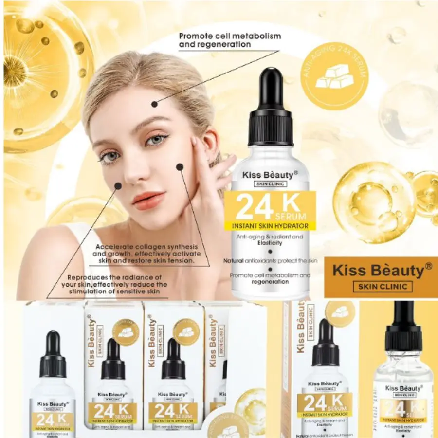 SERUM FACIAL ANTIEDAD Y RADIANTE 24K 30ML 68925-07 - KISS BEAUTY