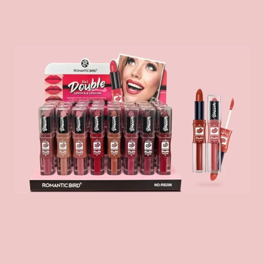 2 X 1 LABIAL EN BARRA & EN LIQUIDO 2EN1 DOUBLE RB296 – ROMANTIC BIRD