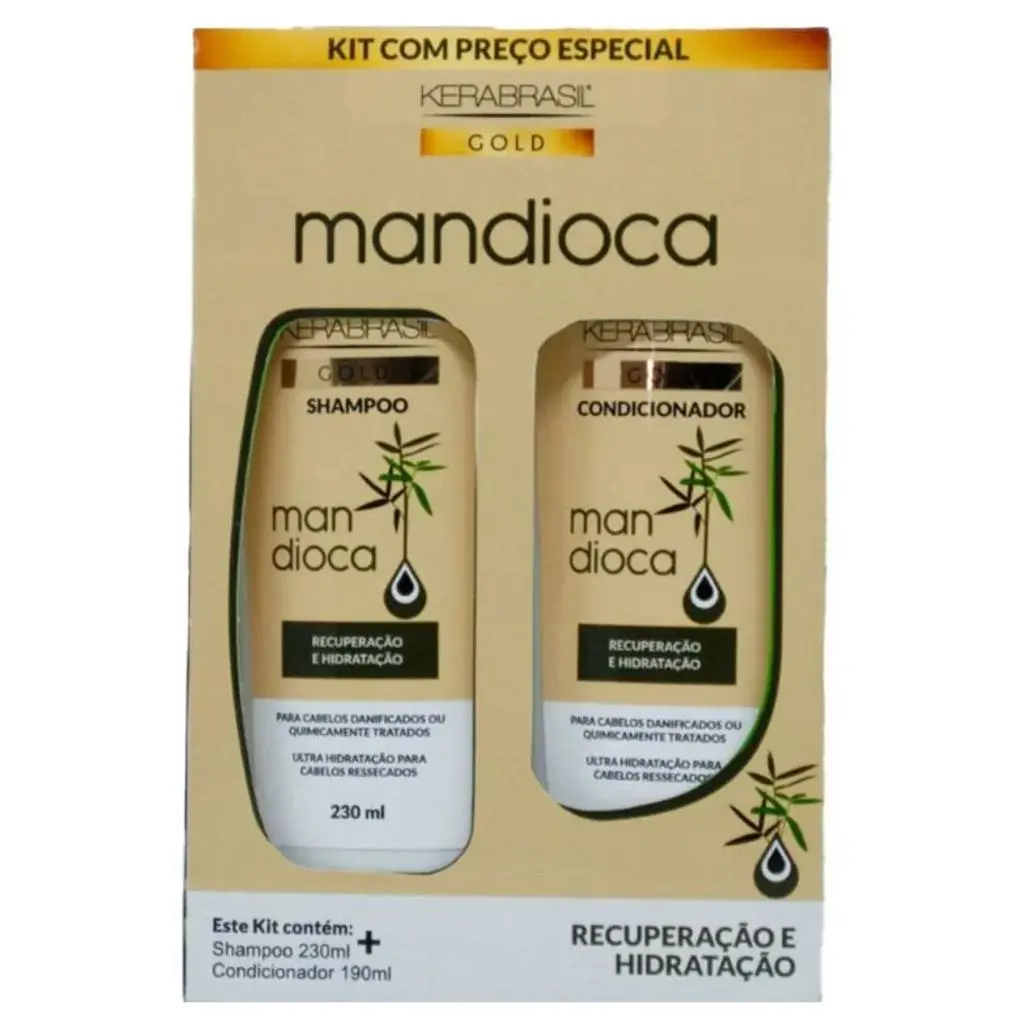 KIT DE SHAMPOO + ACONDICIONADOR MANDIOCA – KERABRASIL