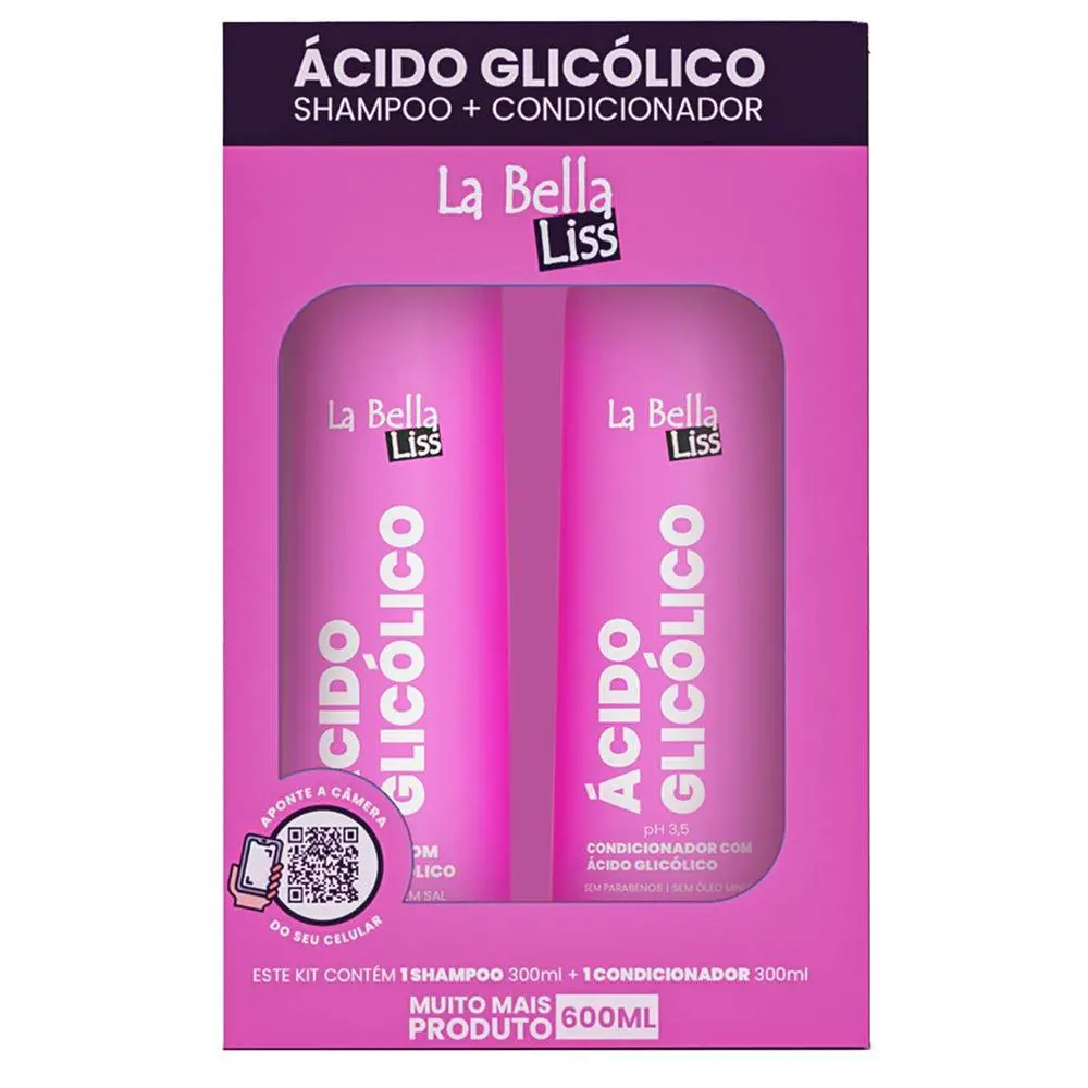 Kit Ácido Glicólico Shampoo 300ML + Condicionador 300ML - La Bella Liss