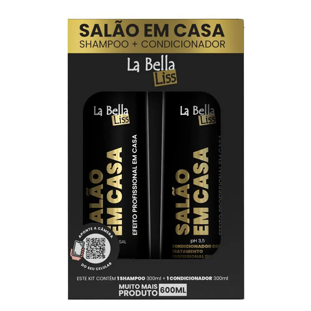 KIT SHAMPOO 300ML & ACONDICIONADOR 300ML SALAO ENM CASA - LA BELLA LISS