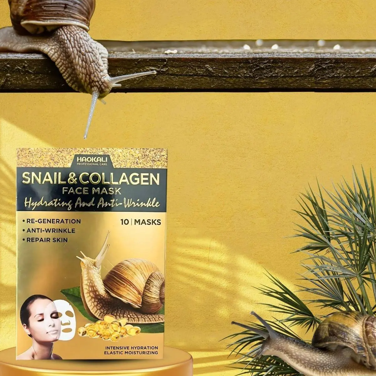 MASCARILLA FACIAL DE BABA DE CARACOL Y COLÁGENO 30ML HA-3031 - HAOKALI