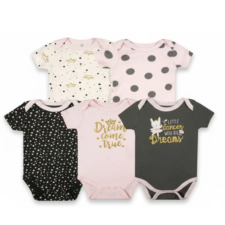 BODY P/BEBE MANGA CORTA 5PCS DISEÑO NENA DREAMS – TEDMIMAK